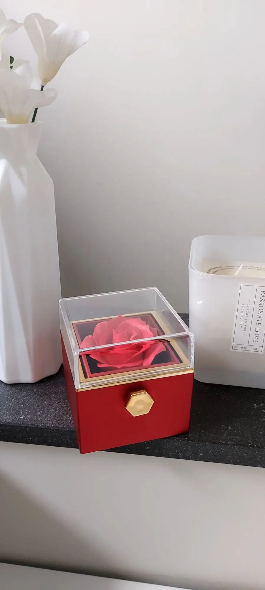 Roterende Rose gaveæske