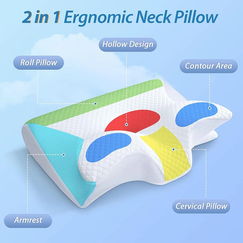 Ergonomisk Memory Skumpude til Nakke