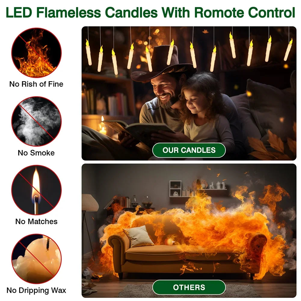 Magiske Flydende LED Stearinlys
