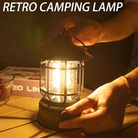 Retro Campinglygte Genopladelig