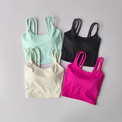 Sporty Luxe Push-Up Yoga Bra