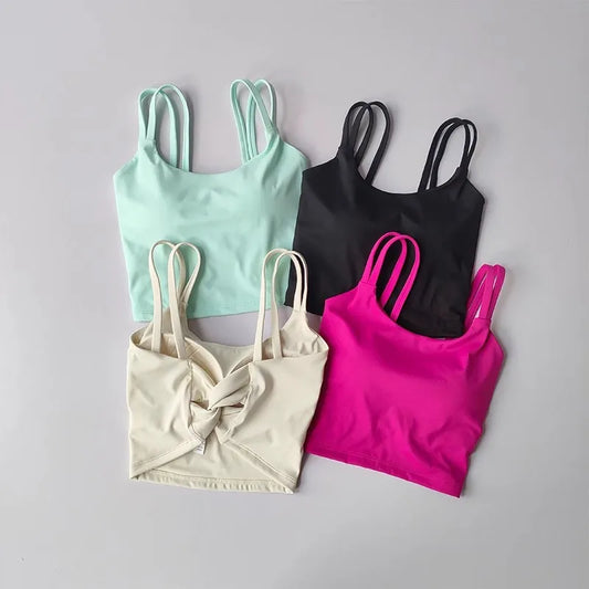 Sporty Luxe Push-Up Yoga Bra